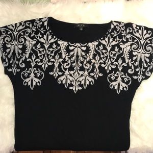 B.L.E.U. Black dolman style top size L